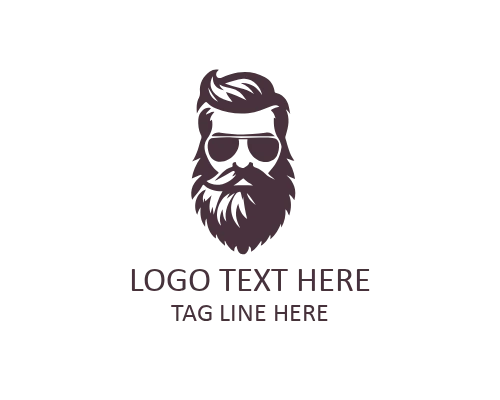 Iconic Beard Guy Mascot Branding Logo