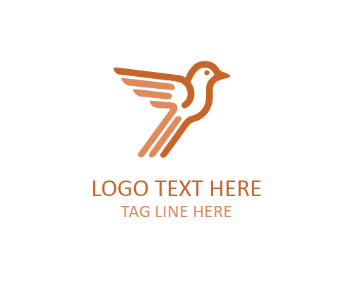 Iconic Outline Linear Bird