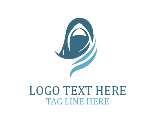 Iconic Veiled Hijab Woman Symbol Logo