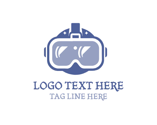 Immersive VR Glasses Logo for Virtual Experience Brands