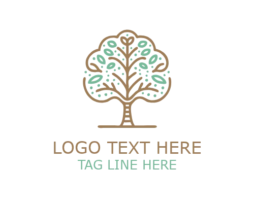 imple Tree Monoline Logo for Clean Eco Branding