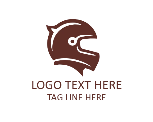 Industrial Outline Helmet Logo for Construction Branding