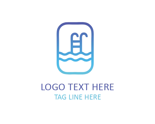  Infinity Edge Luxury Pool Logo for High-End Architectural Designs