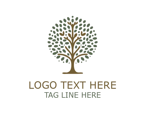 Infinity Tree Monoline Logo for Growth and Sustainability Branding