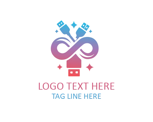 Infinity USB Cable Logo for Electronics and Tech Brands