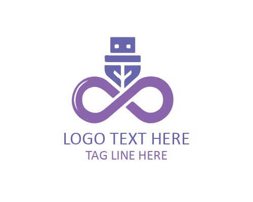 Infinity USB Port Logo for Tech and Connectivity Brands