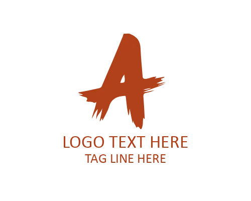 Ink Brush Letter A Logo for Artistic Branding