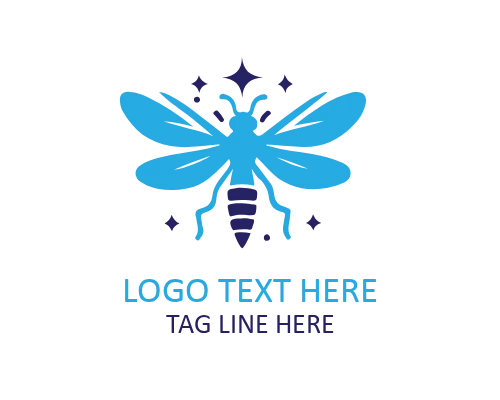 Ink Glow Firefly Logo for Artists and Creative Studios