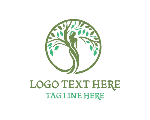 Inner Awakening Woman Tree Logo