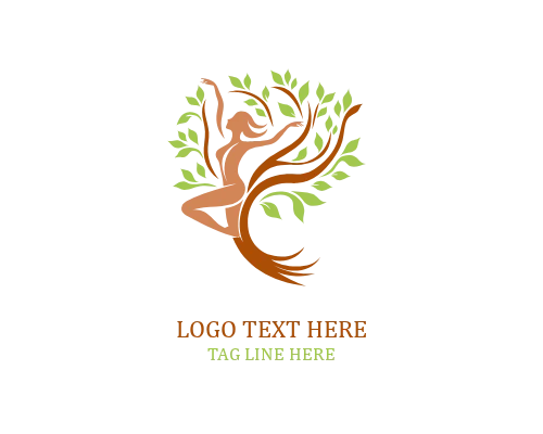 Inner Garden Woman Tree Logo