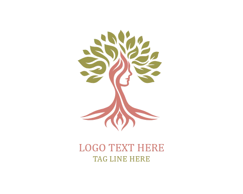 Inner Goddess Woman Tree Logo