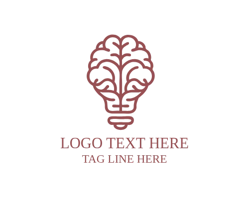  Innovation Brain Bulb Logo