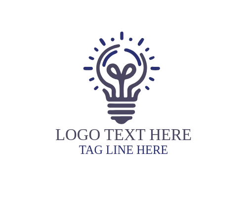 Innovation Glow Idea Bulb Logo