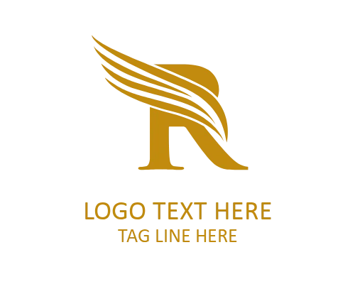 Innovative Gradient Letter R Wings Logo for Startup Branding