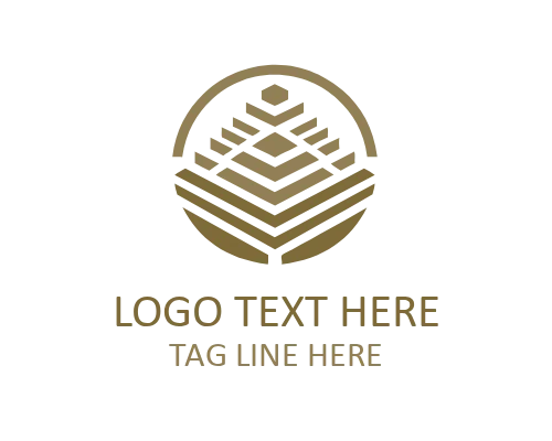 intage Pyramid Traditional Architecture Logo for Historic Branding