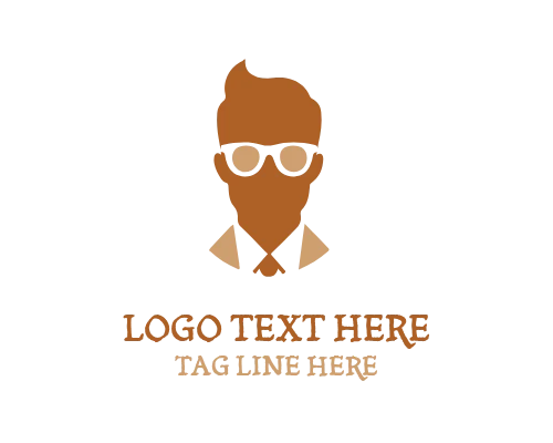 Intellectual Eyeglass Man Logo Concept