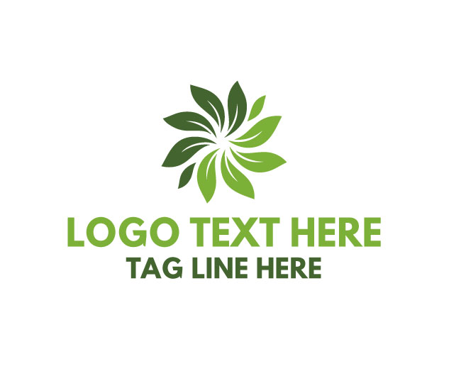 Interlocking Leaves Pattern Logo