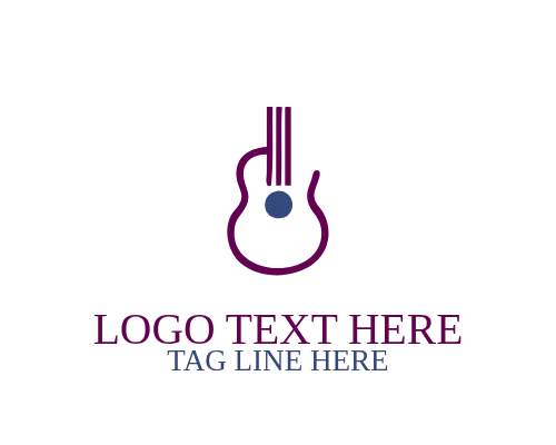 Intersecting Circle Guitar Strings Logo
