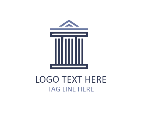 Ionic Column Logo for Historical and Architectural Brand Identities