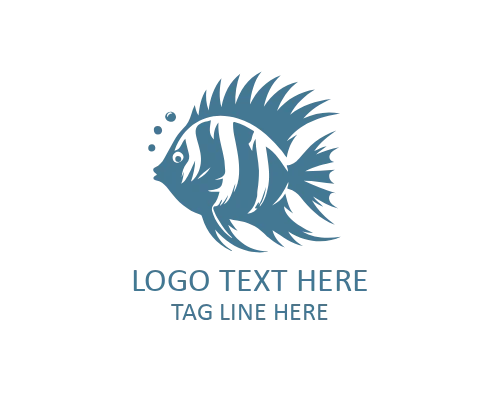 Island Life Tropical Fish Flat Logo
