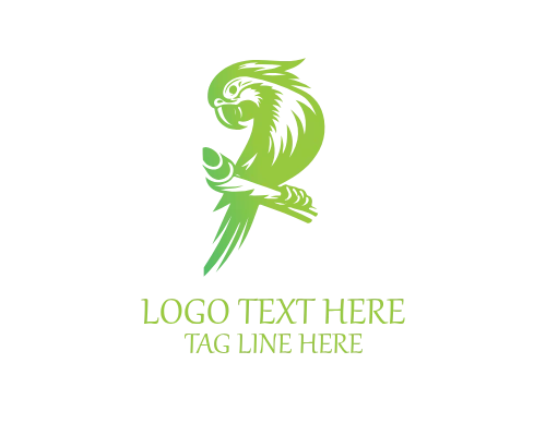 Island Parrot Logo for Beach, Tourism, and Resort Brands