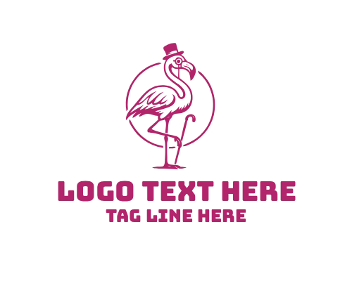 Island Vintage Flamingo Logo