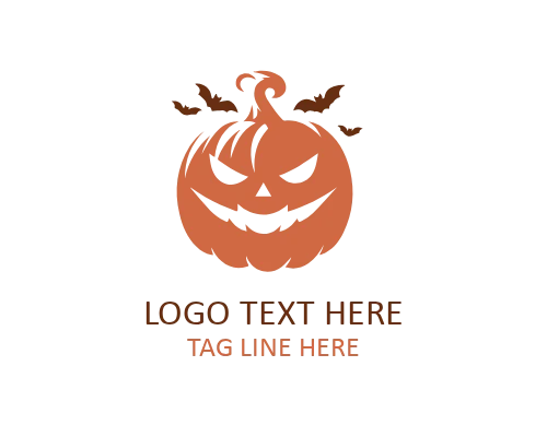 Jack O Lantern Pumpkin Logo