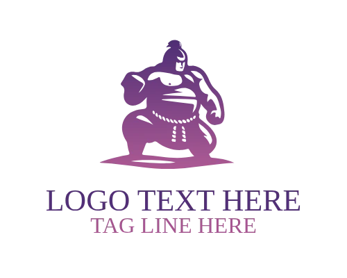 Japanese Combat Athlete Mascot Logo