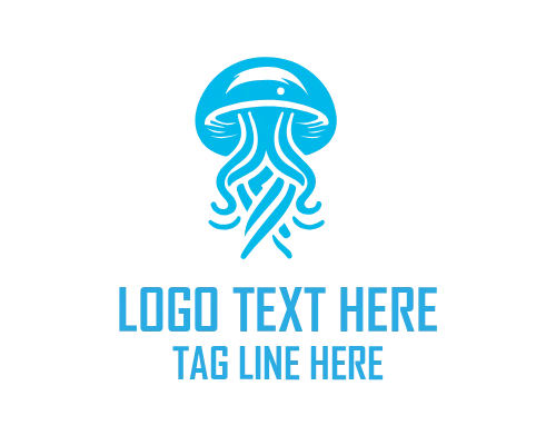 Jelly fish Deep Sea Logo
