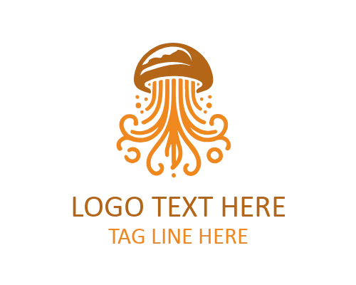 Jelly fish Ocean Drift Logo