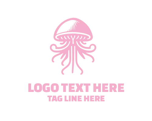 Jellyfish Marine Wave Logo