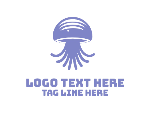Jellyfish Sea Creature Logo