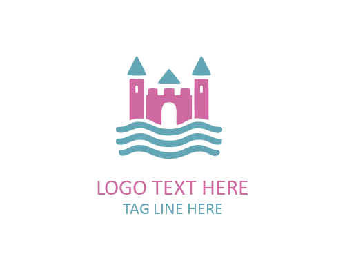 Jump and Play Bounce Castle Logo for Kids Fun