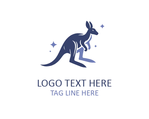Jumping Kangaroo Logo for Energetic Branding