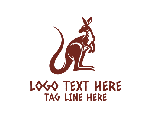  Jumping Kangaroo Wildlife Logo