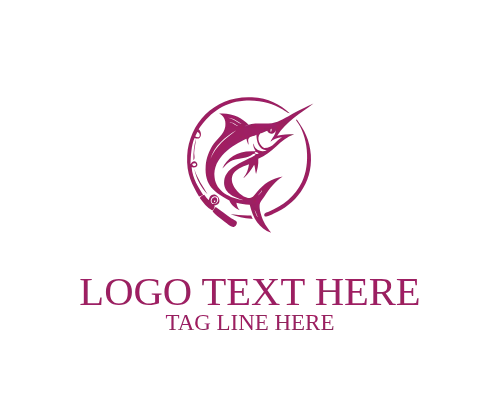 Jumping Marlin Ocean Logo
