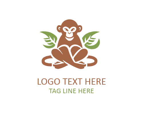 Jumping Monkey Mascot Logo