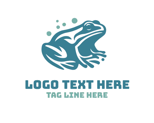 Jumping Pond Frog  Logo