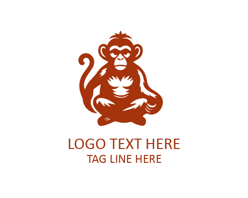 Jungle Adventure Monkey Logo