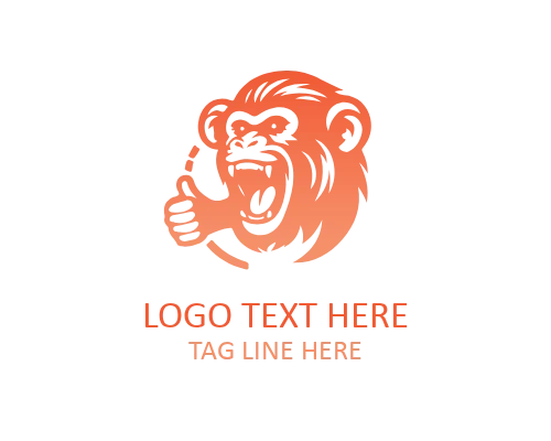 Jungle Cartoon Monkey Logo