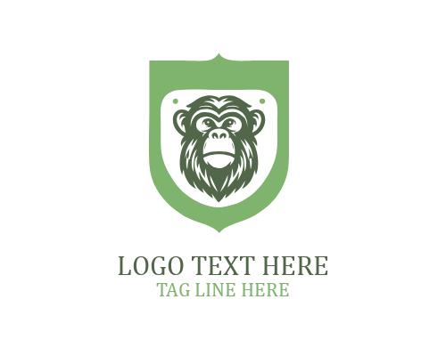 Jungle King Monkey Face Logo
