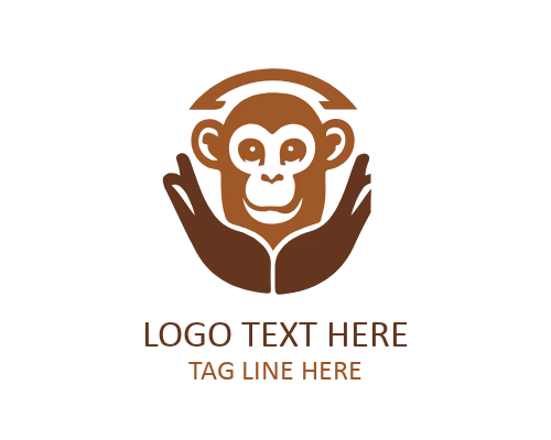 Jungle Monkey Emblem Logo