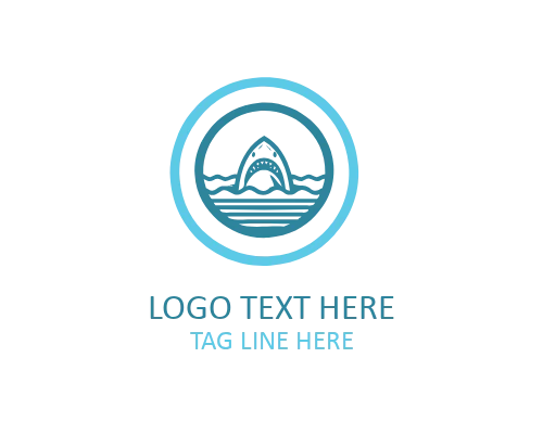 Jungle Ocean Shark Logo