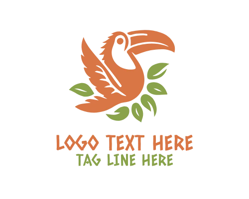 Jungle Toucan Bird Vector Logo