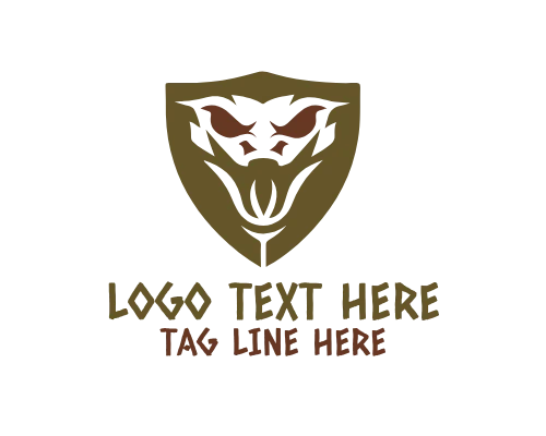 Jungle Viper Snake Head Predator Logo