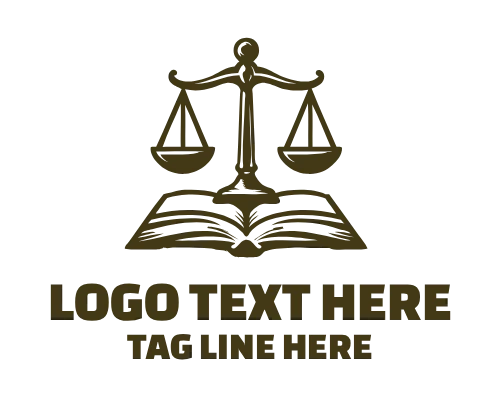 Justice book Legal Logo
