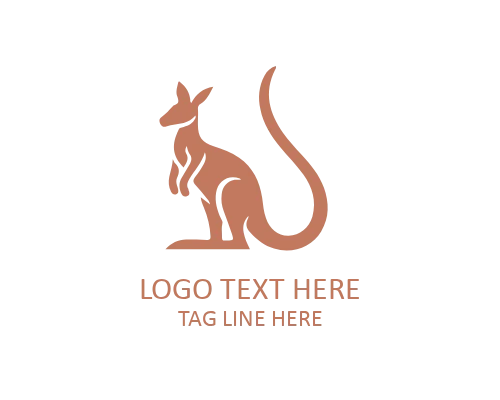 Kangaroo Abstract Symbol Logo for Creative Branding