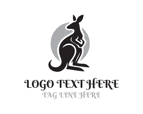 Kangaroo Leap Badge Logo