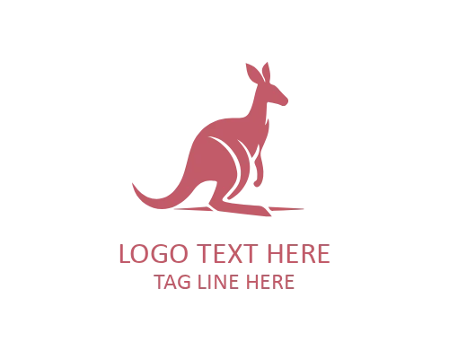 Kangaroo Line Logo for Modern Identity