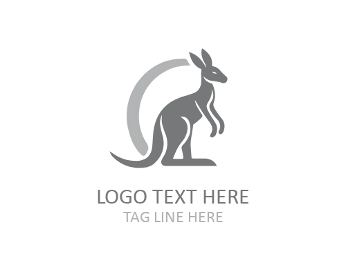 Kangaroo Minimal Logo for Clean Identity
